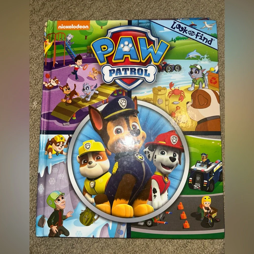 Lot of 3 Kid’s Look & Find Books Pirates Paw Patrol Finding Nemo